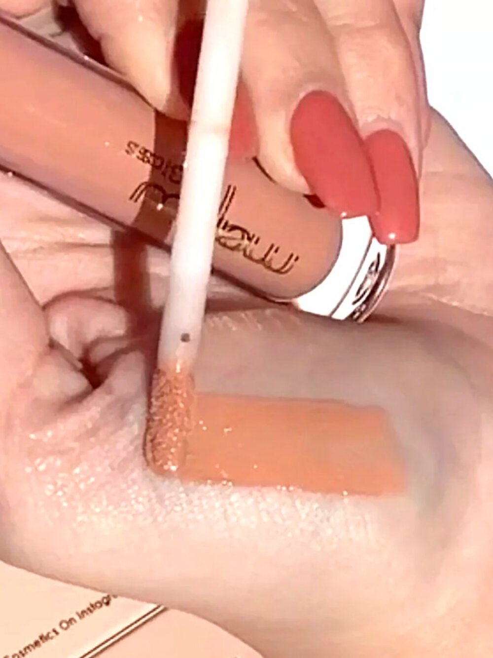 Mellow Peach Nude Lip Gloss Palm Springs Hydrating Non-Sticky Shine FULL SIZE